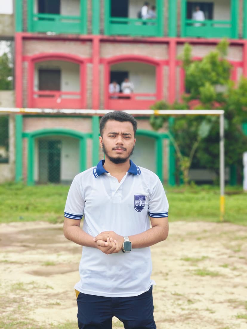 Mojib with friends on college farewell day